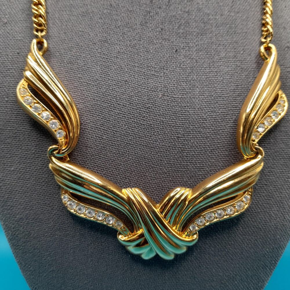 Vintage Avon Rhinestone Necklace, Billy Dee Williams Undeniable Book Piece 1991
